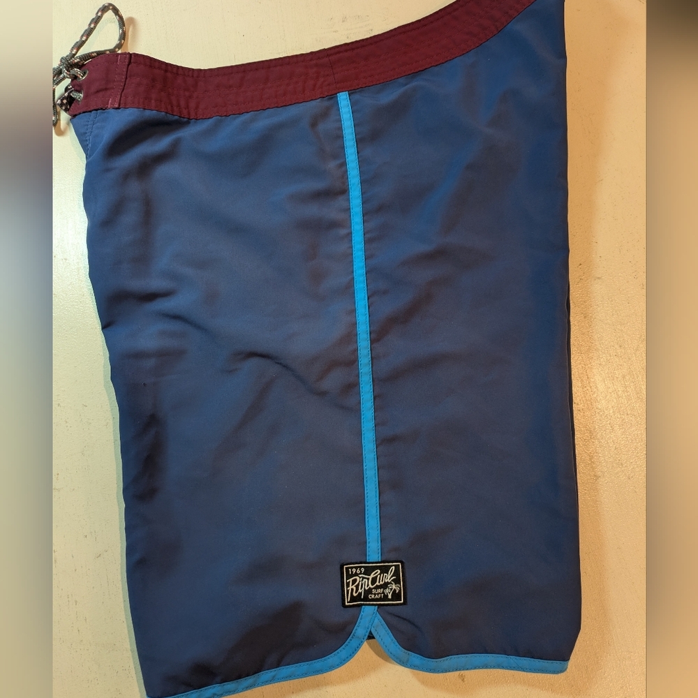 Rip Curl Blue and Burgundy Boardshorts Surf Trunks